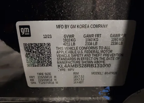 2024 Buick Encore Gx Preferred Fwd from USA, damaged, VIN KL4AMBS28RB131000